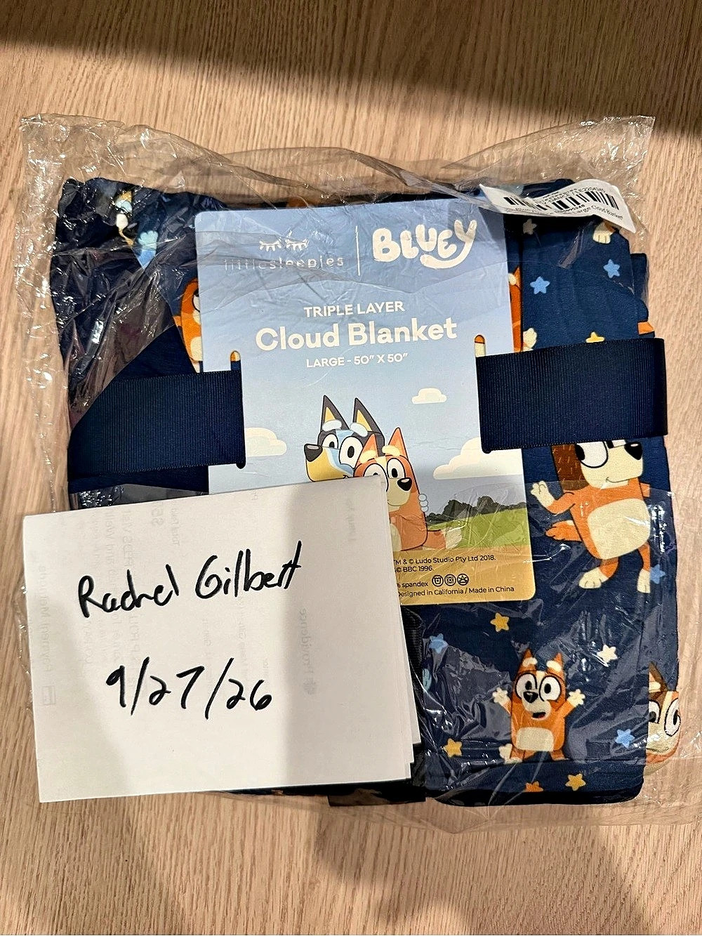 Bluey Dance Mode Cloud Blanket Blue Cloud Blanket NWT